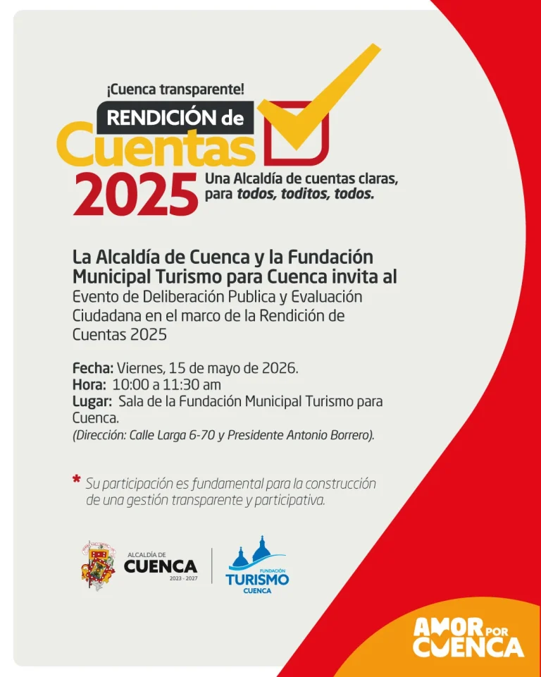 Gestión y Transparencia: La Fundación Municipal Turismo para Cuenca cumple con su NOTICIA: Gestión y Transparencia: La Fundación Municipal Turismo para Cuenca cumple con su Rendición de Cuentas